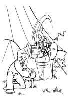 A coloring page of bassie and adriaan